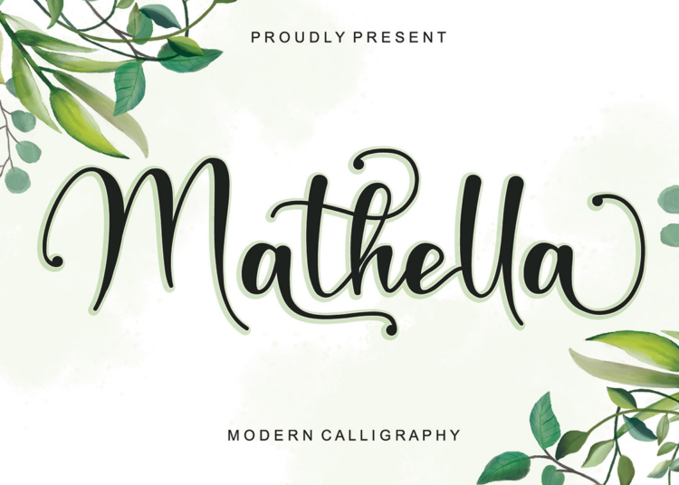 Free Mathella Calligraphy Font