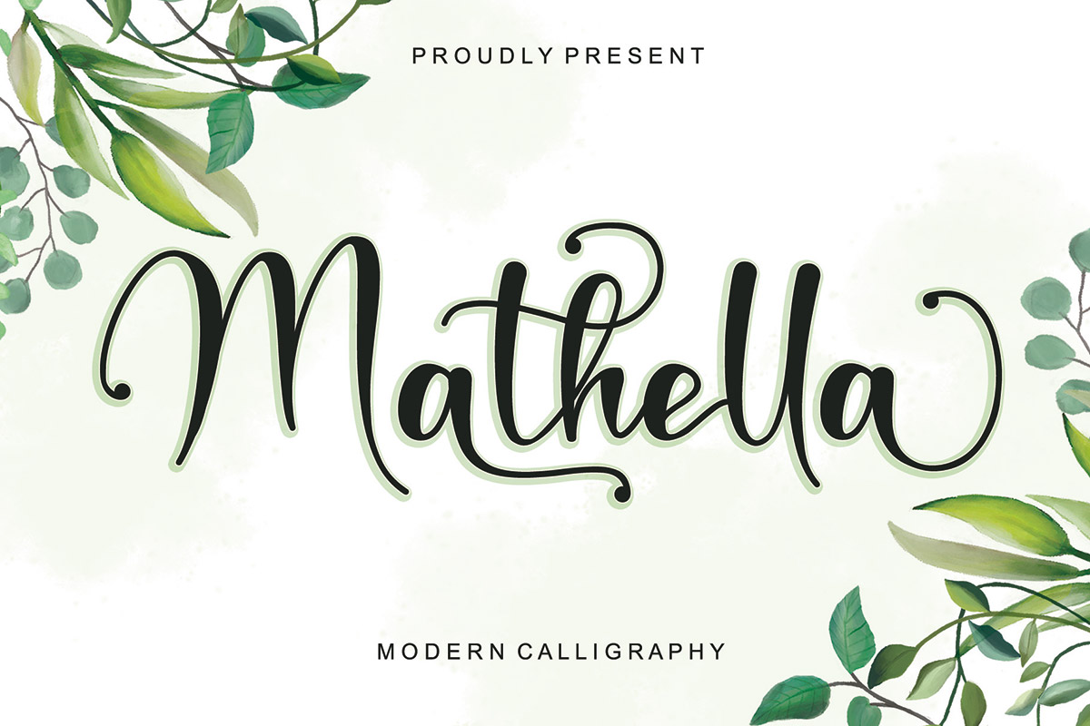 Free Mathella Calligraphy Font