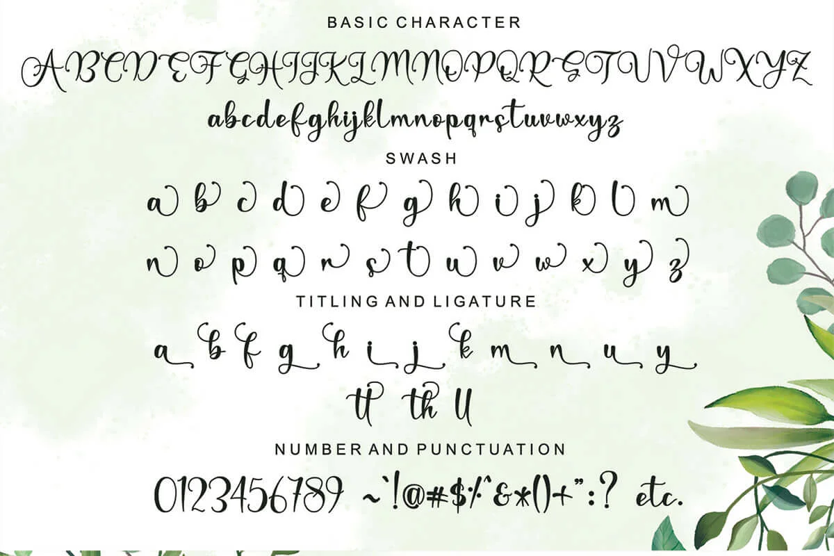 Mathella Calligraphy Font Preview 4