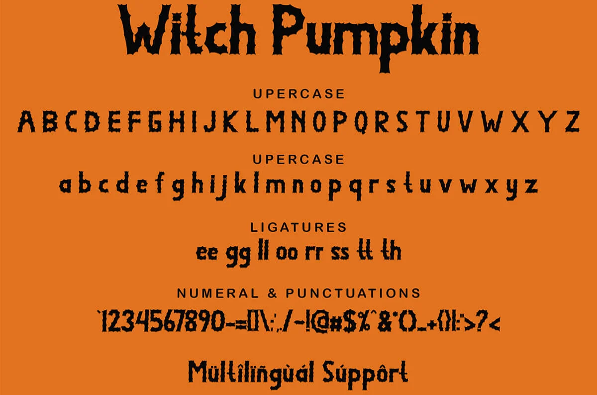 Witch Pumpkin Display Font Preview 4