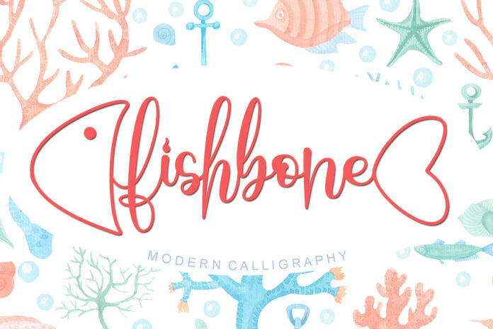 Fishbone Calligraphy Font