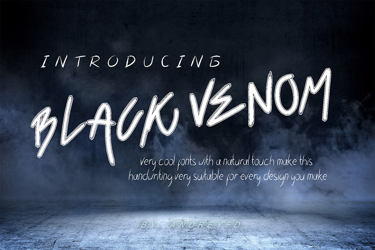 Free Black Venom Handwritten Font