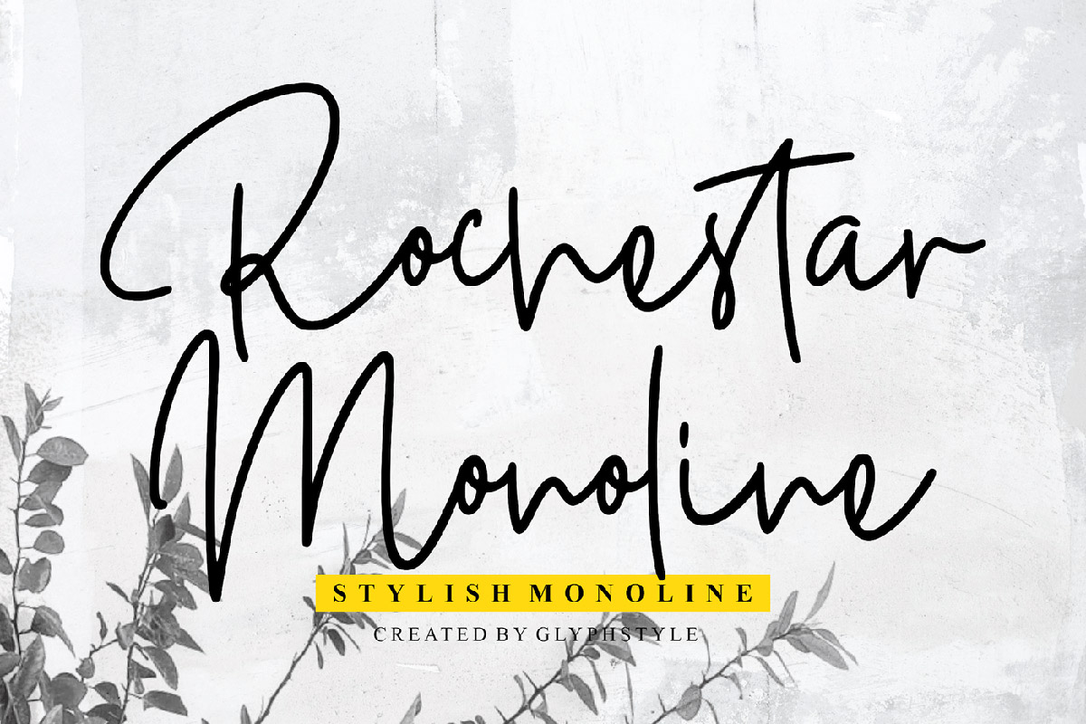 Free Rochestar Monoline Script Font
