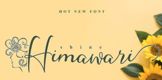 Shine Himawari Calligraphy Font