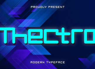 Free Thectro Display Font