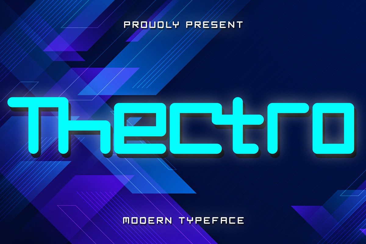 Free Thectro Display Font