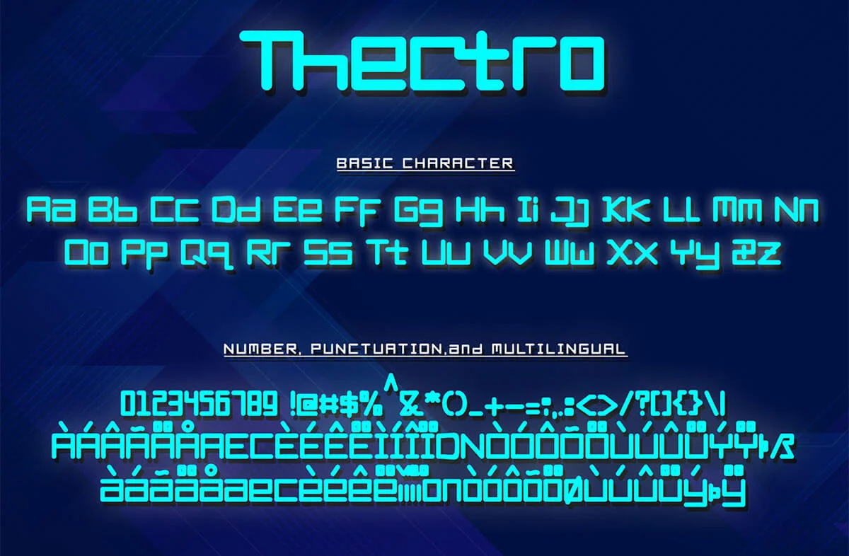 Thectro Display Font Preview 4