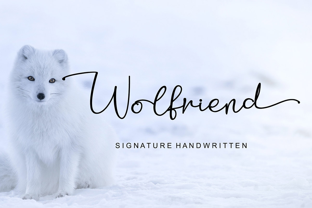 Wolfriend Signature Handwritten Font