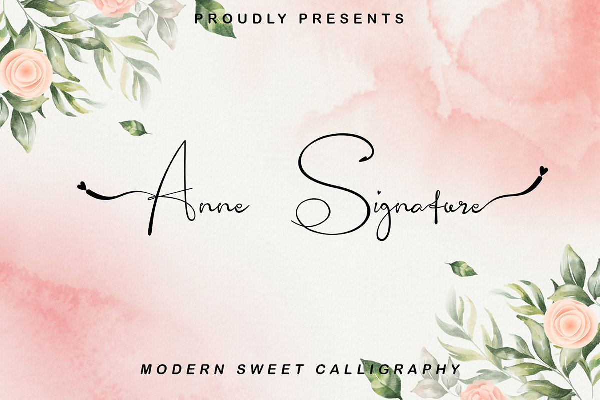 Anne Signature Calligraphy Font