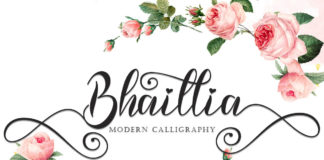 Bhaillia Calligraphy Font