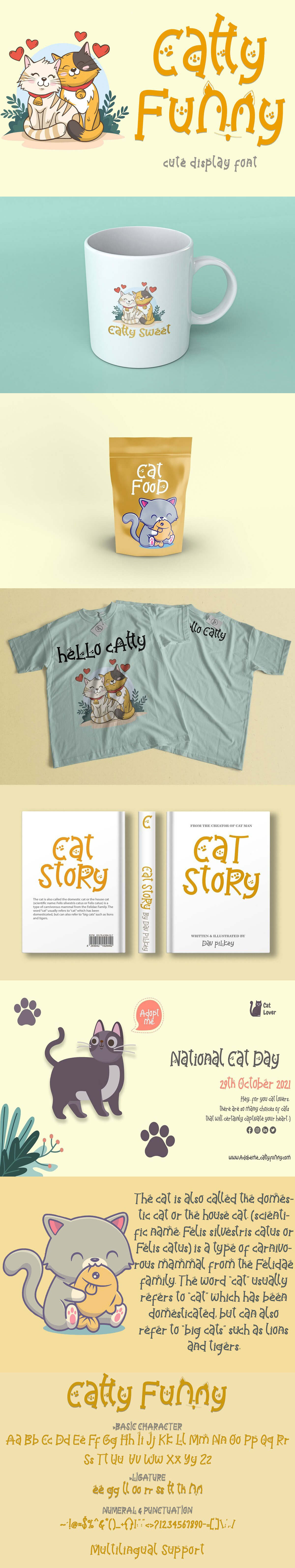 Catty Funny Display Font