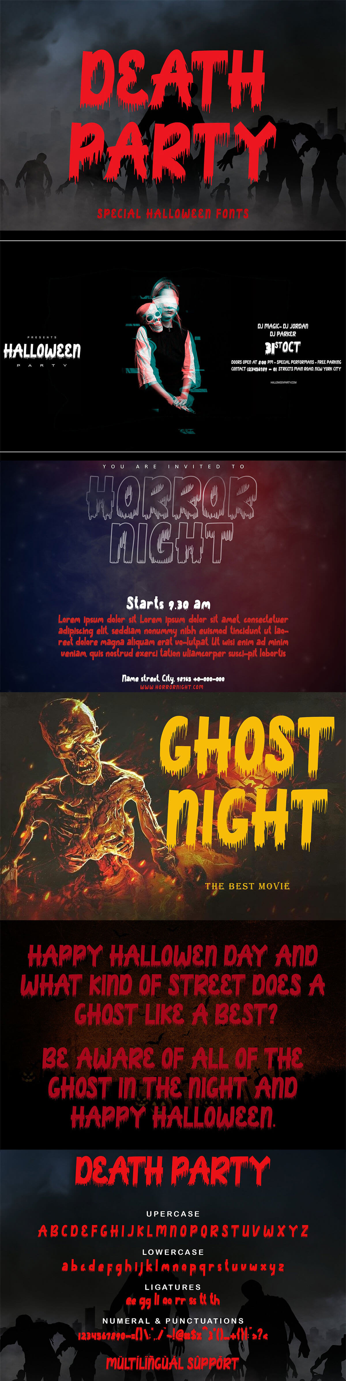 Death Party Display Font