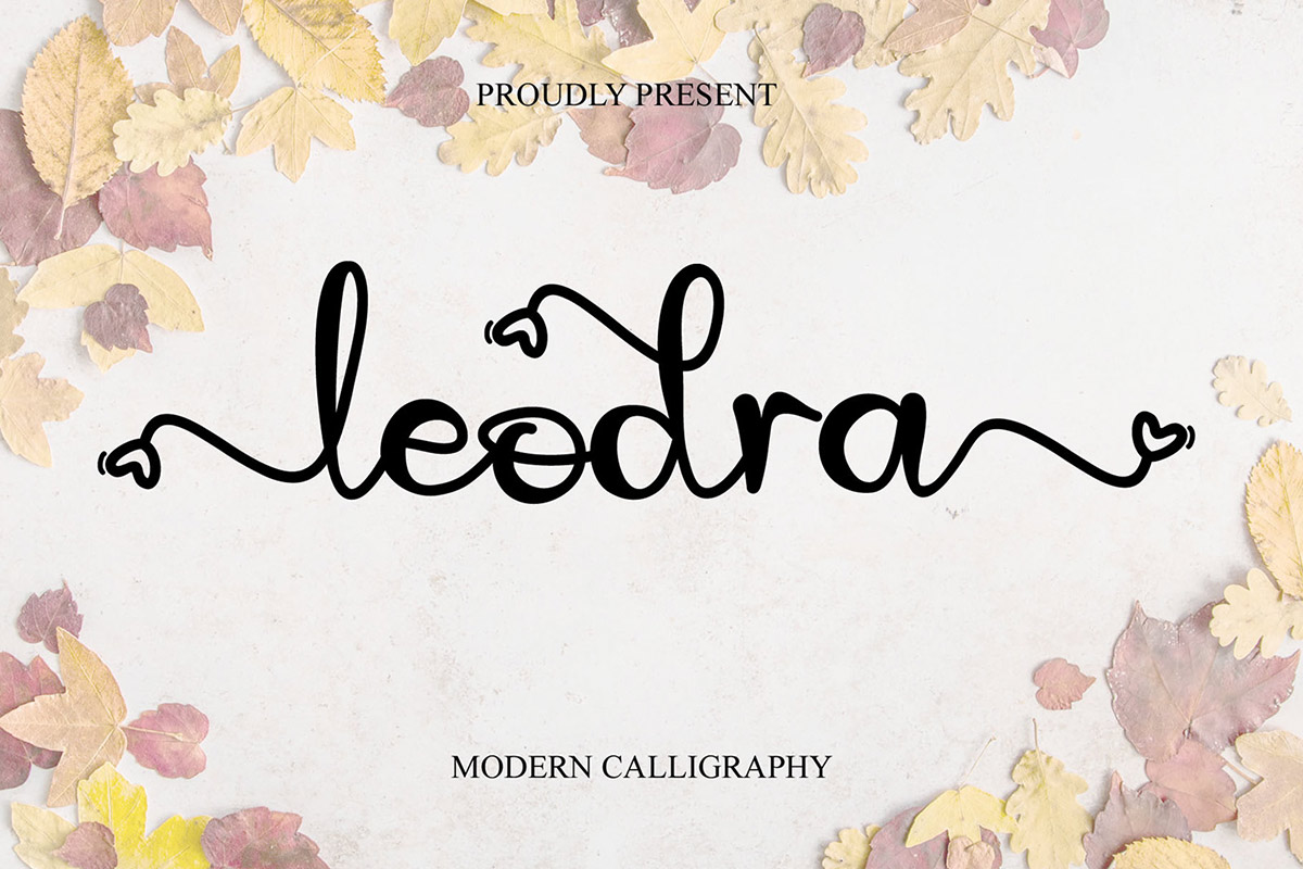 Leodra Calligraphy Font