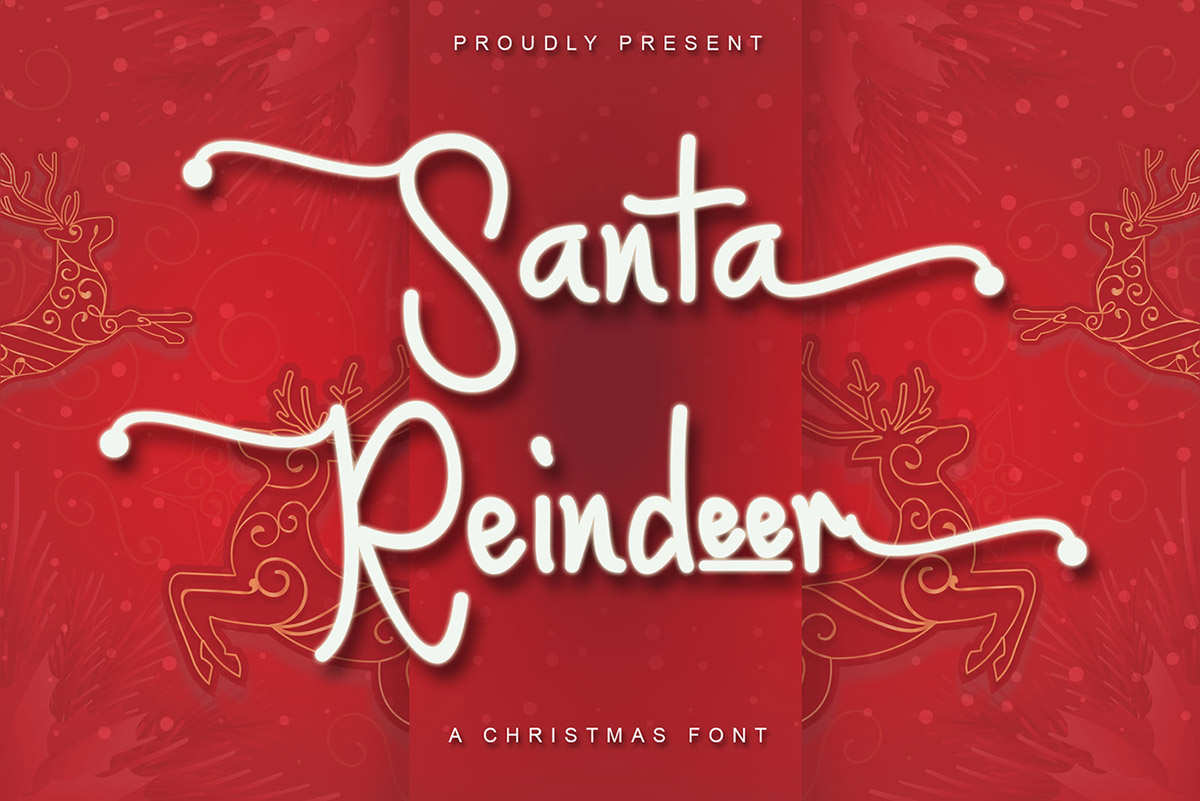 Santa Reindeer Script Font