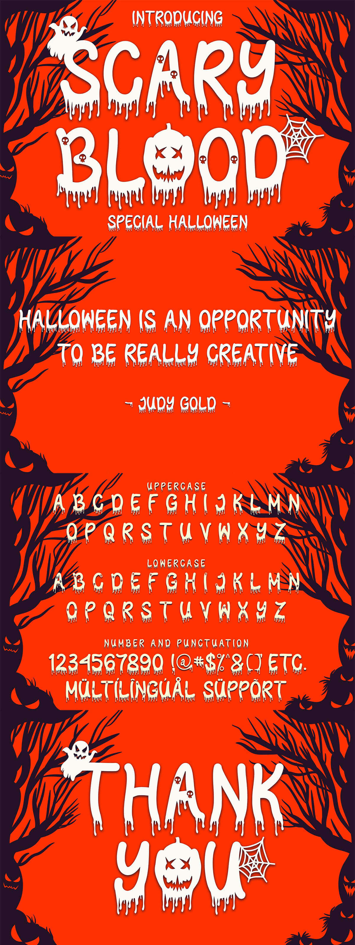 Scary Blood Decorative Font