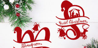 Sweet Christmas Monogram Script Font