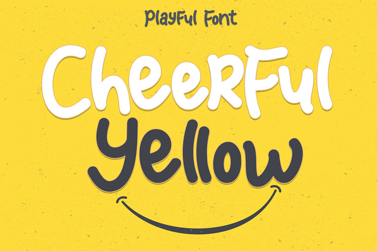 Cheerful Yellow Display Font