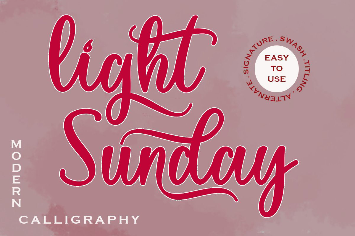 Light Sunday Handwritten Font