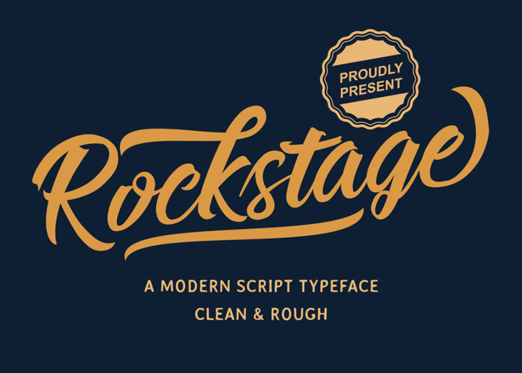 Rockstage Calligraphy Font