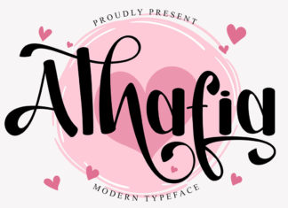 Athafia Script Font