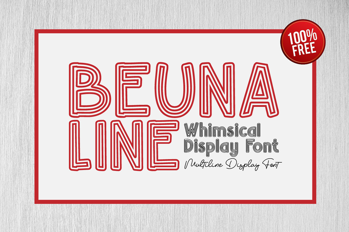 Beuna Line Display Font