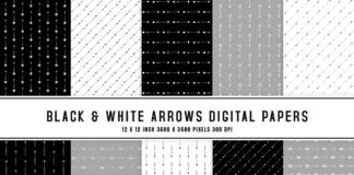 Black & White Arrows Digital Papers