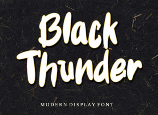 Black Thunder Display Font