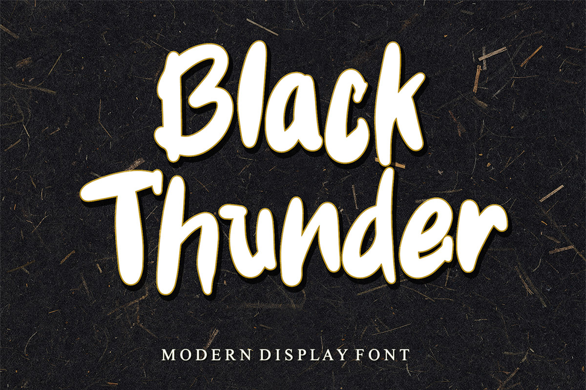 Black Thunder Display Font