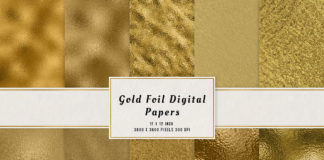 Gold Foil Digital Papers