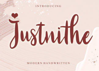 Justnithe Handwritten Font