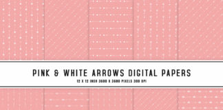 Pink & White Arrows Digital Papers