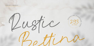 Rustic Bettina Script Font