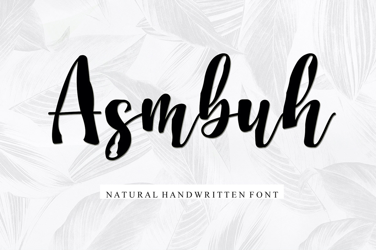 Asmbuh Script Font
