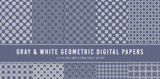 Gray & White Geometric Digital Papers