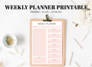 Modern Weekly Planner Printable V2