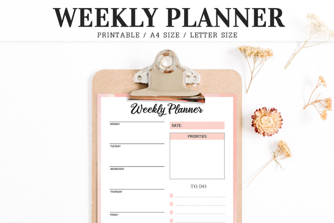 Modern Weekly Planner Printable V3 - Free Download