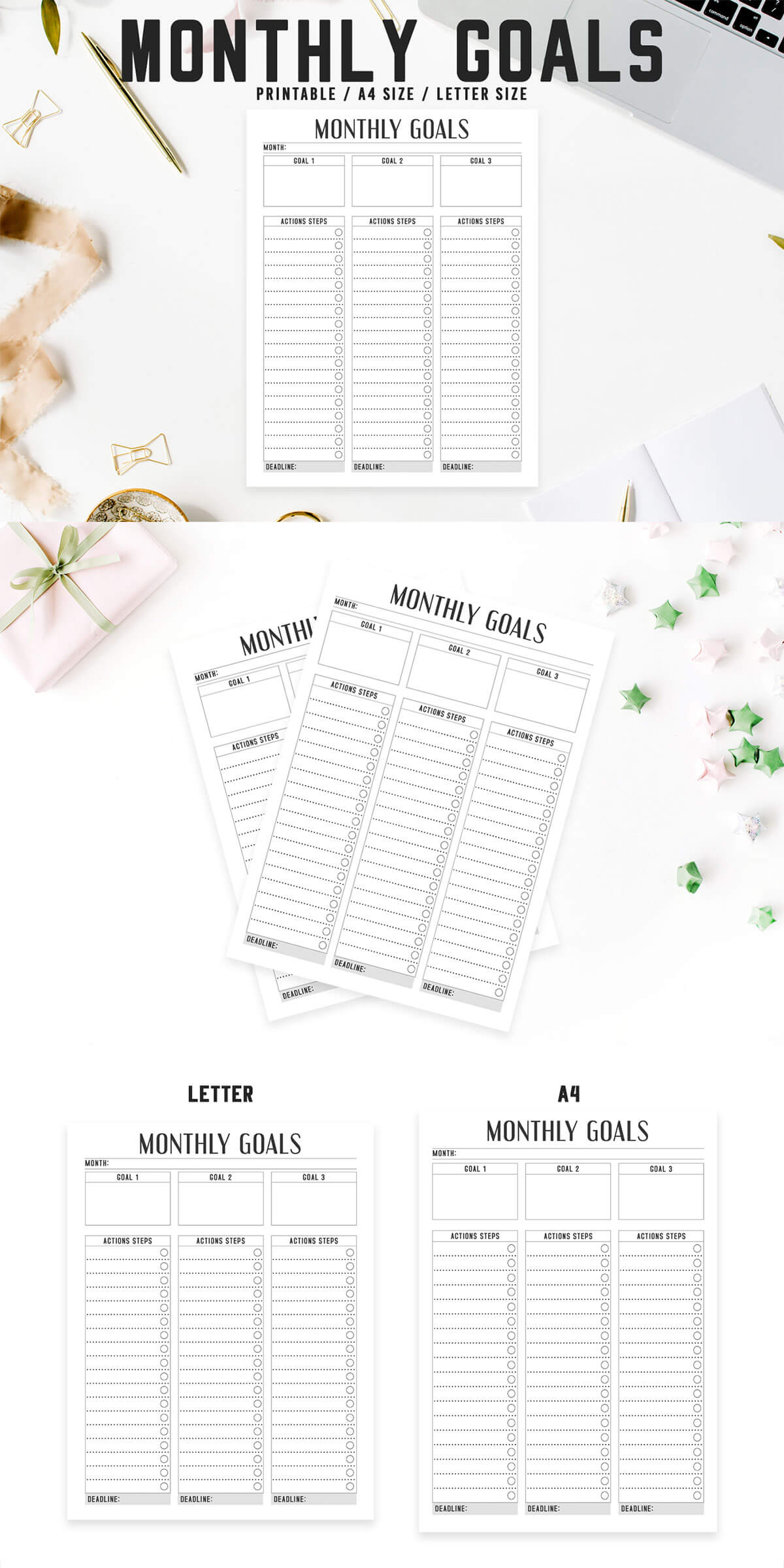 Monthly Goals Printable