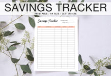 Savings Tracker Printable