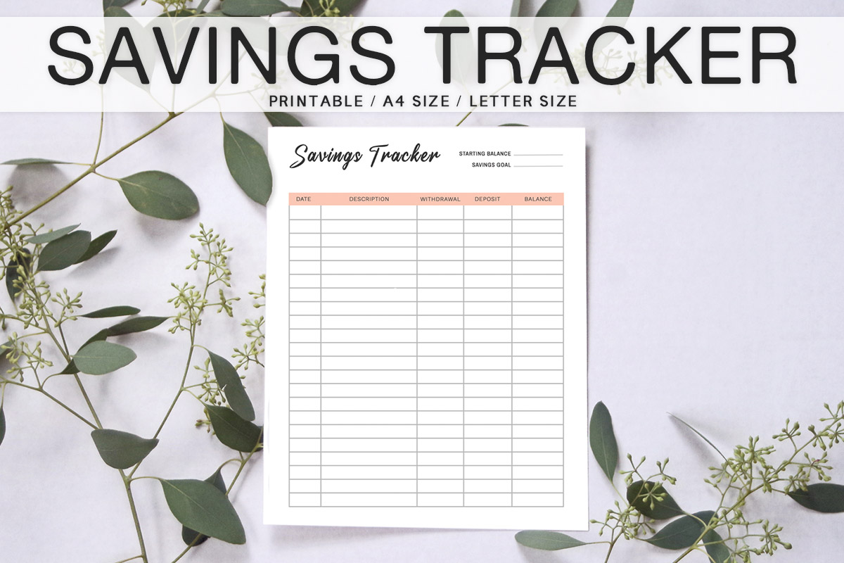 Savings Tracker Printable