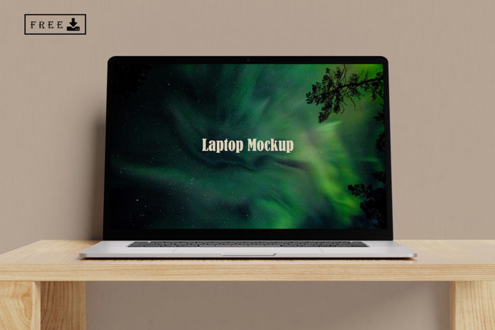 Desk Laptop Mockup