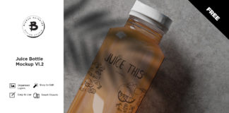 Juice Bottle Mockup V2