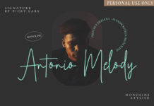 Antonio Melody Signature Font