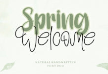 Spring Welcome Font Duo