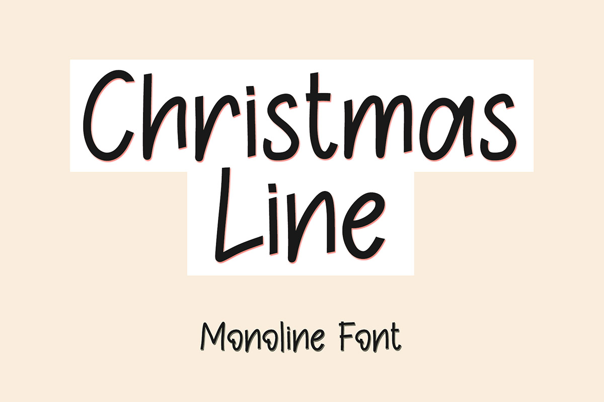 Christmas Line Handwritten Font