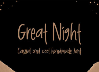 Great Night Display Font