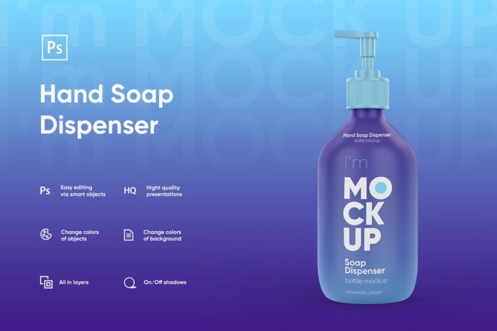 Hand Soap Dispenser Mockup