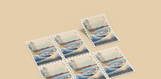 Postage Stamp Mockup PSD