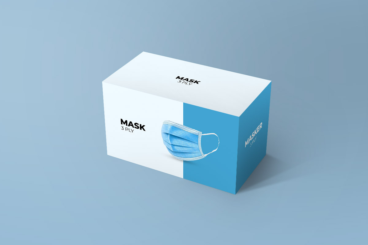 3D Box Packaging Mockup