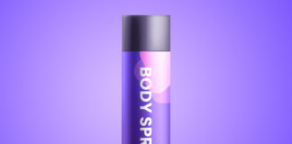 Body Spray Bottle Mockup