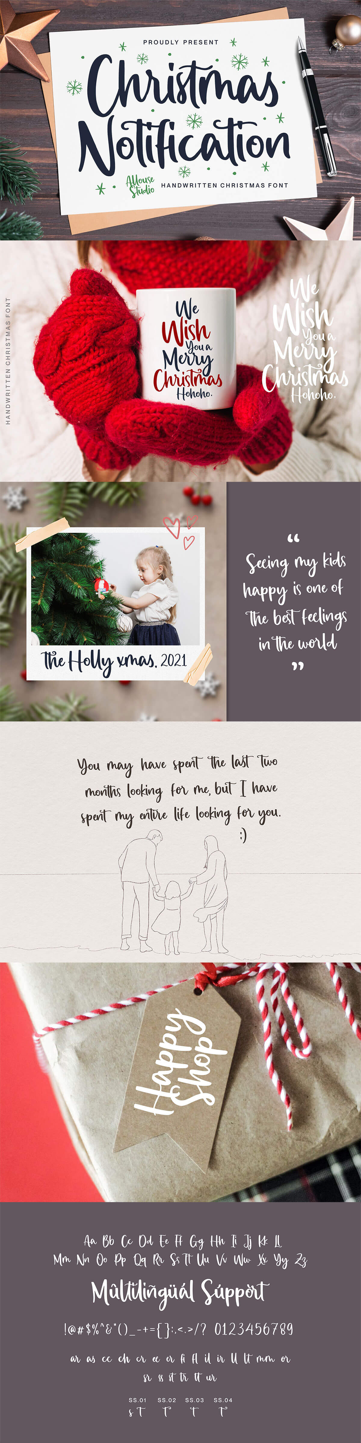 Christmas Notification Handwritten Font